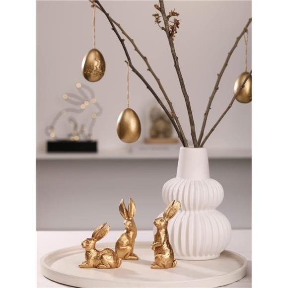 Resin Gold Bunny Decor Rabbit Figurines, Small Easter Bunny - Picture 2 of 6